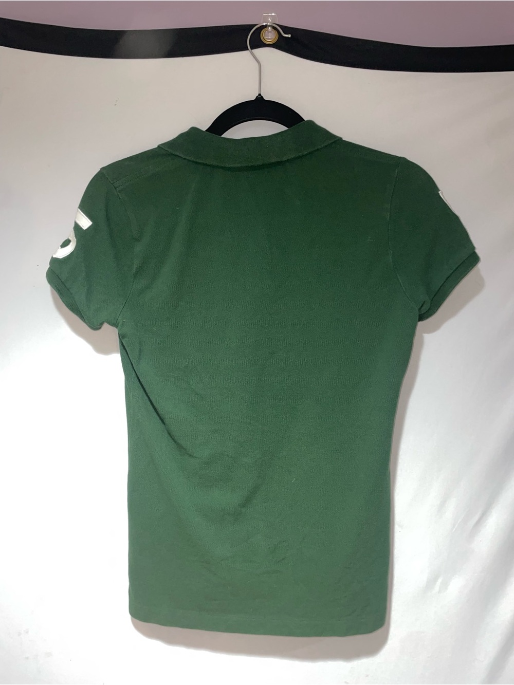 Ralph Lauren Green Polo with Gold Milan Embroidery - Picture 2 of 6